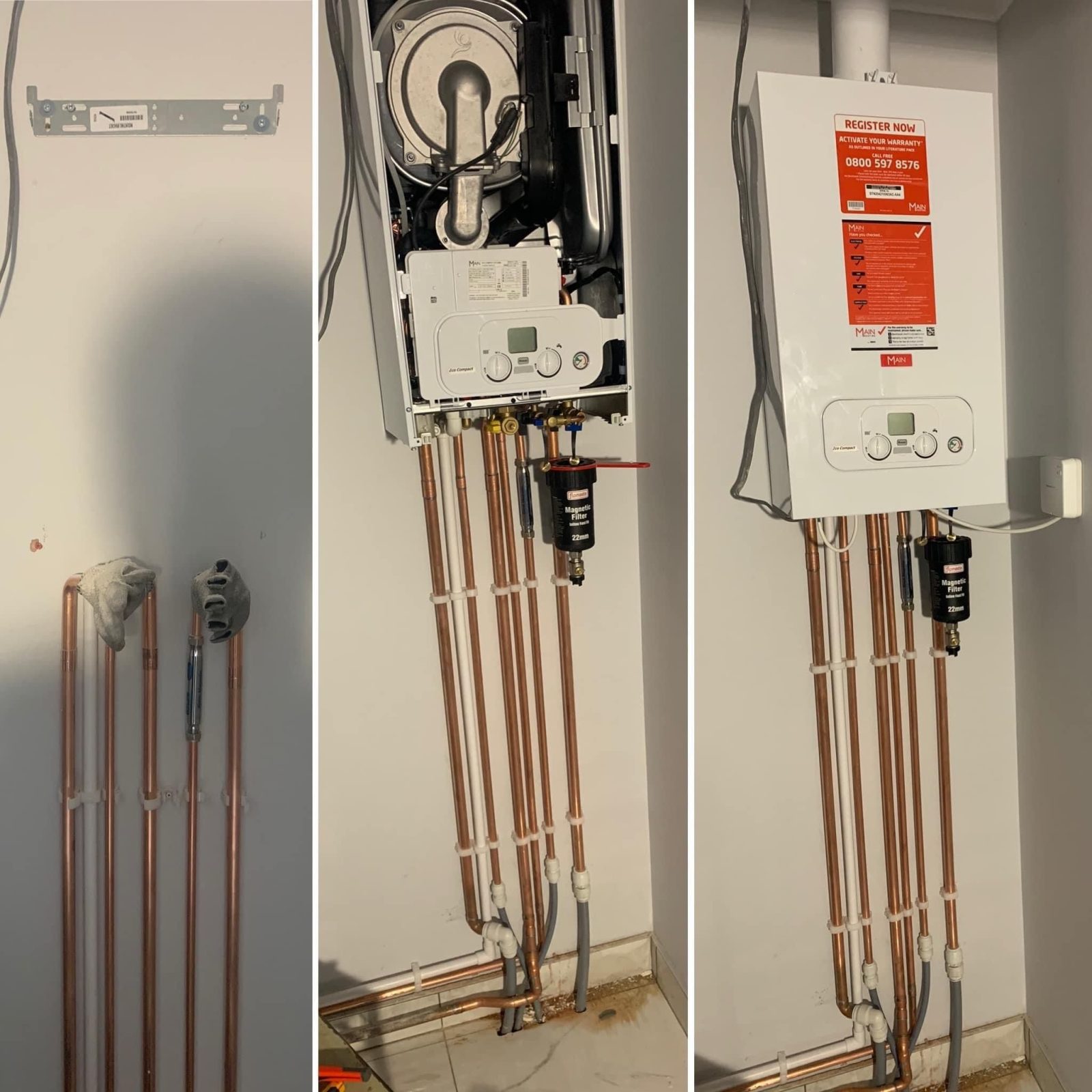 Gas Safe engineer completing a CP12 Gas Safety Certificate inspection in Surrey.