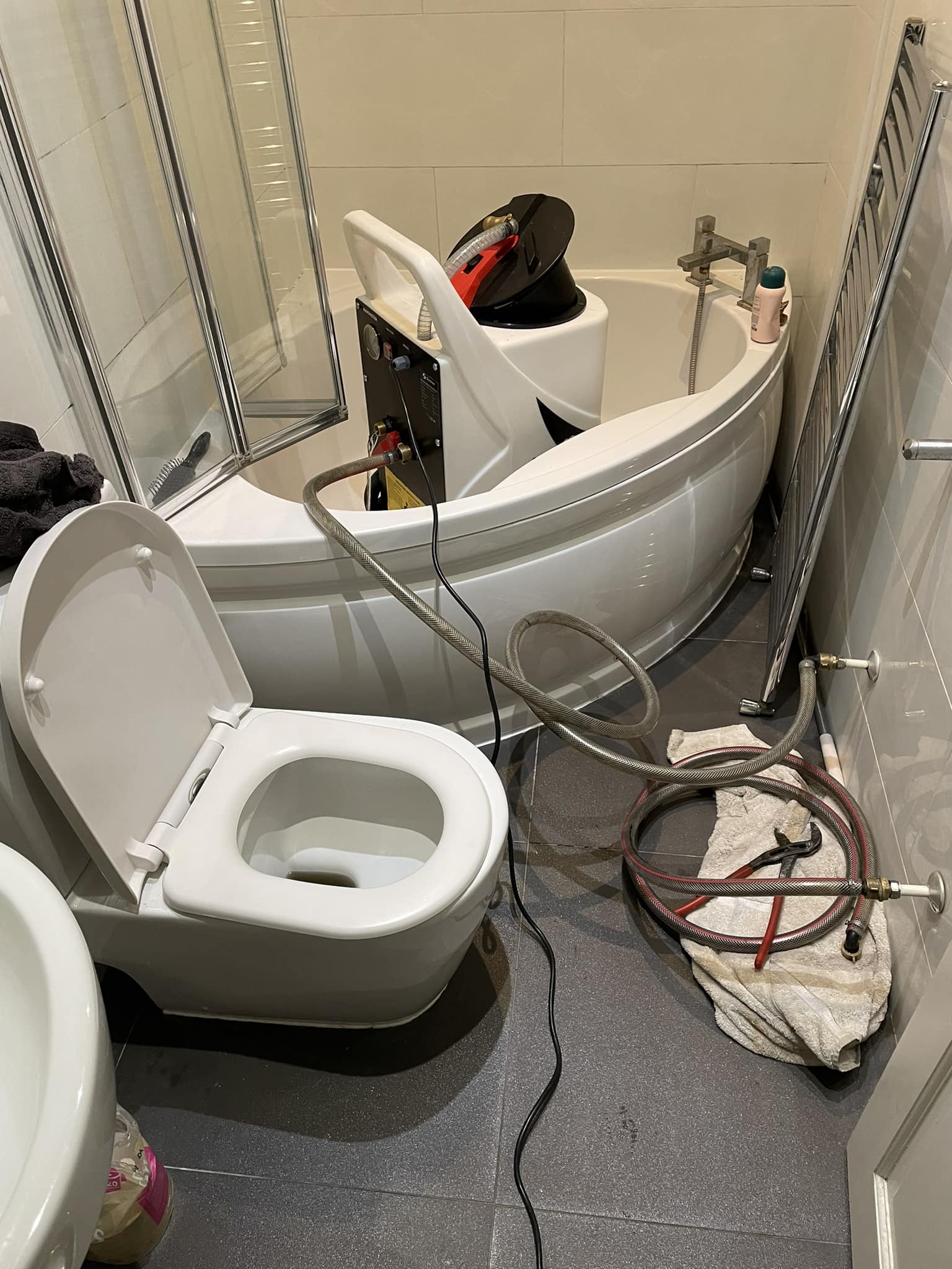 New boiler installation with power flush equipment ensuring a clean and efficient heating system in West Molesey