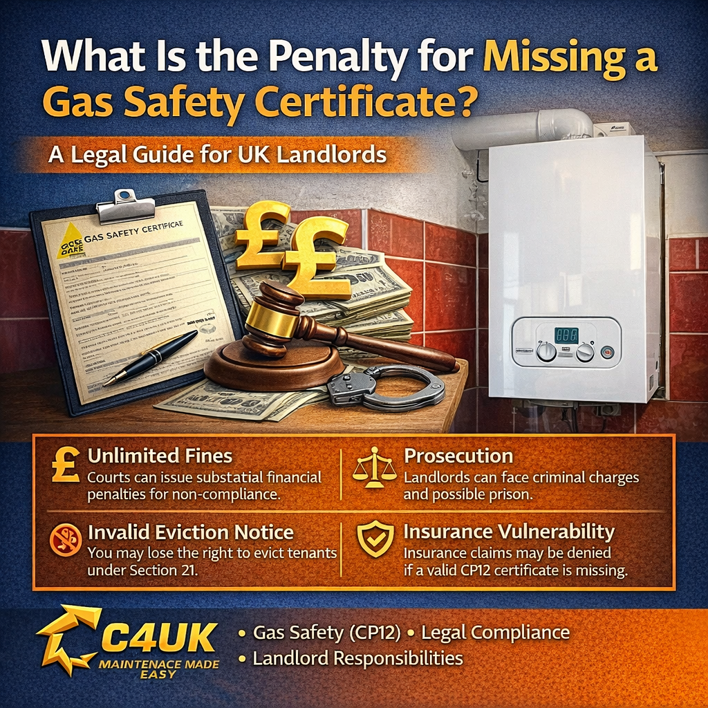 Gas Safety Certificate CP12 required for landlords renting property in England